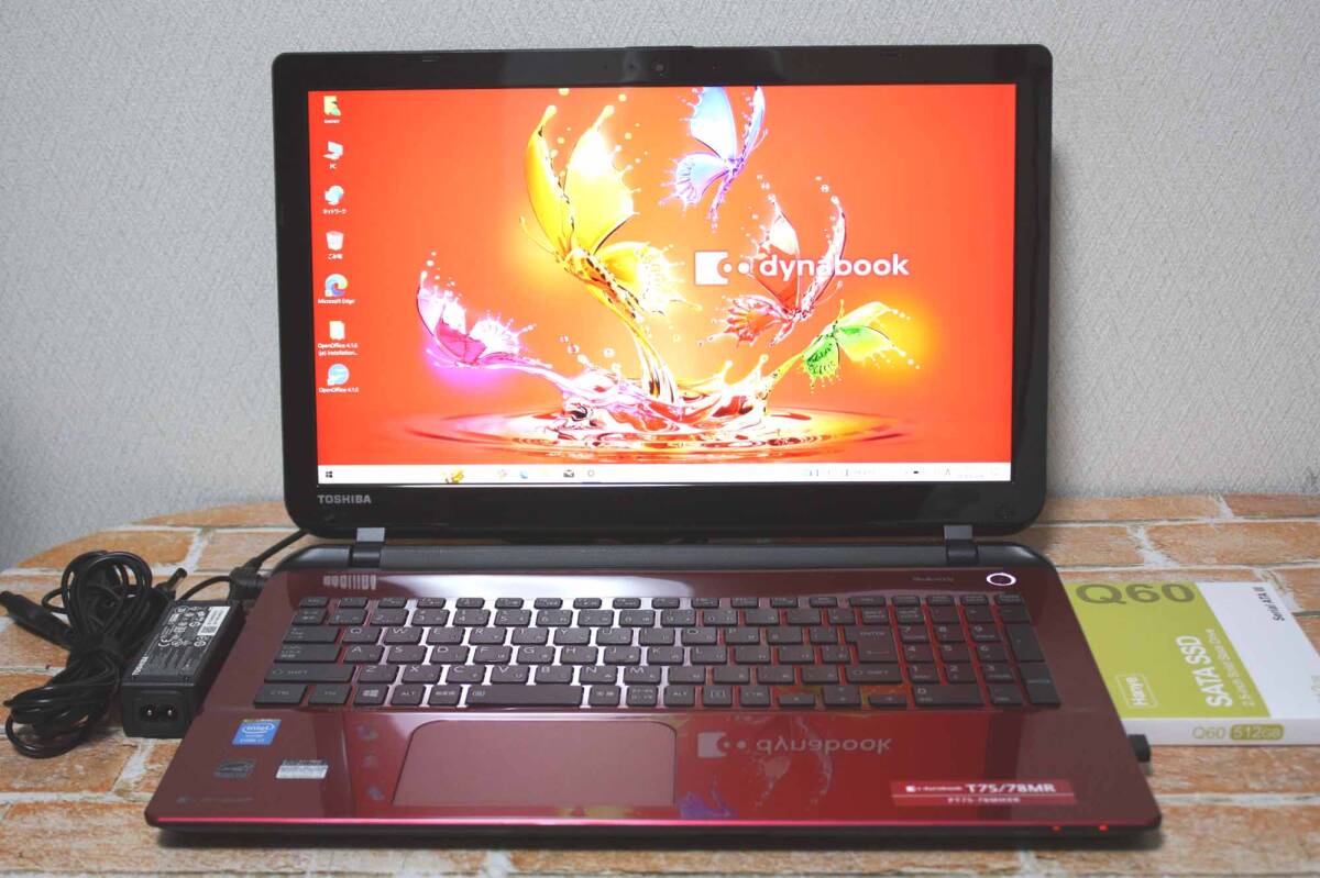 ★☆T75/78MR i7-2.00GHz/新品SSD512GB/8GB/Win10Pro/OpenOffice☆★