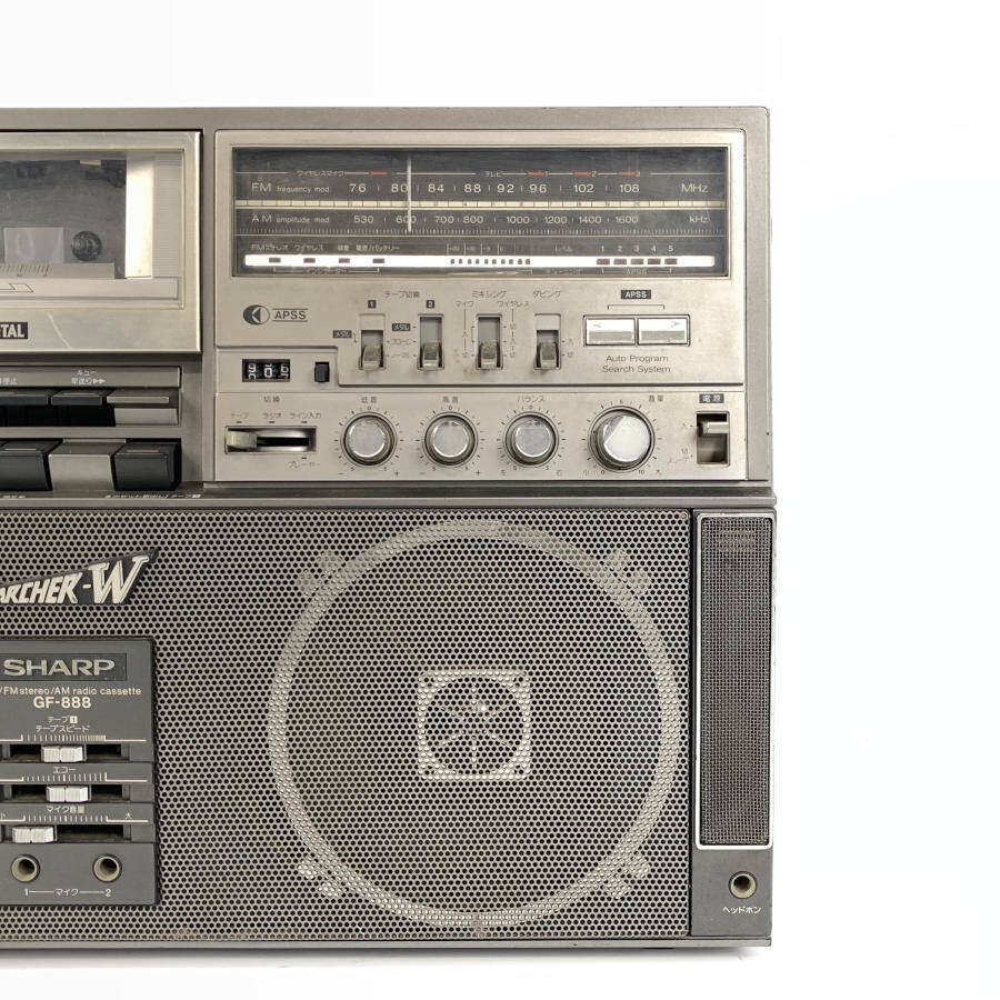 SHARP シャープ　ラジカセ　GF-888 the searcher-W SHARP THE SEARCHER-W GF-888 シャープ 大型 Wデッキラジカセ『ザ
