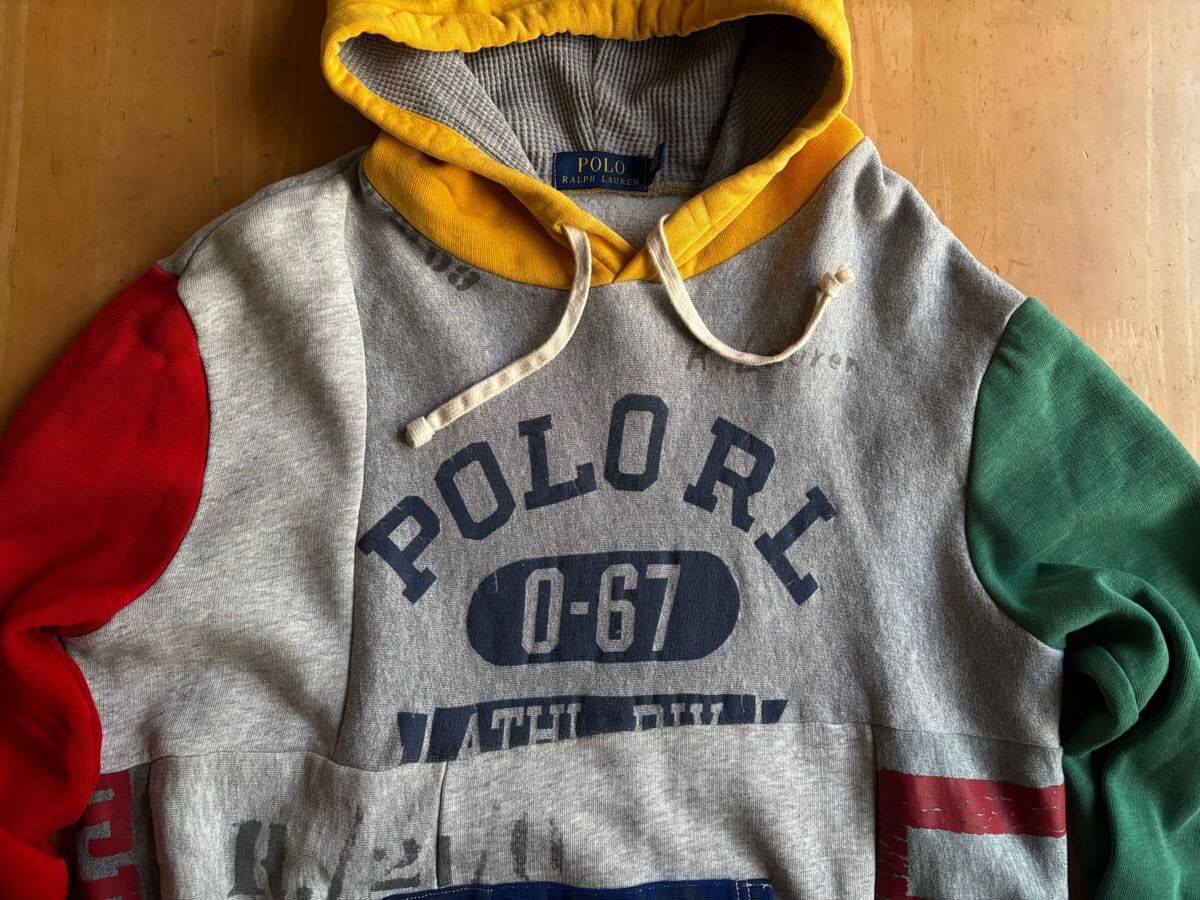 現行 ポロラルフローレン パッチワークパーカー M RRL シャツ スウェット