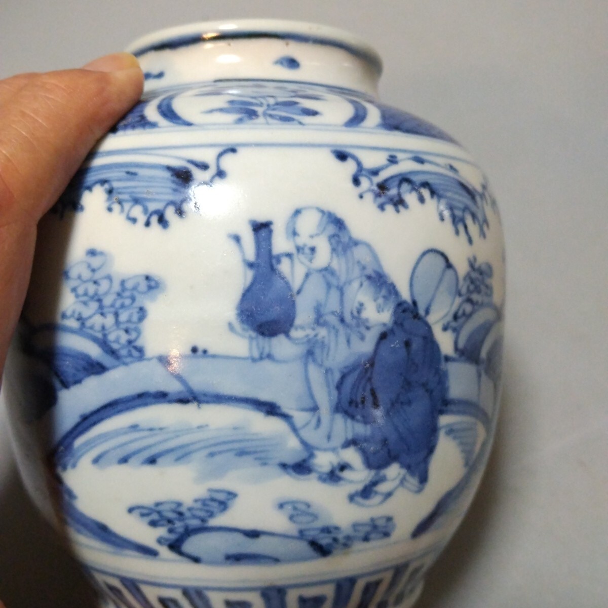 唐物 中国美術 染付 中国 花瓶 青花 中国古美術 花入 清 旧家蔵出し