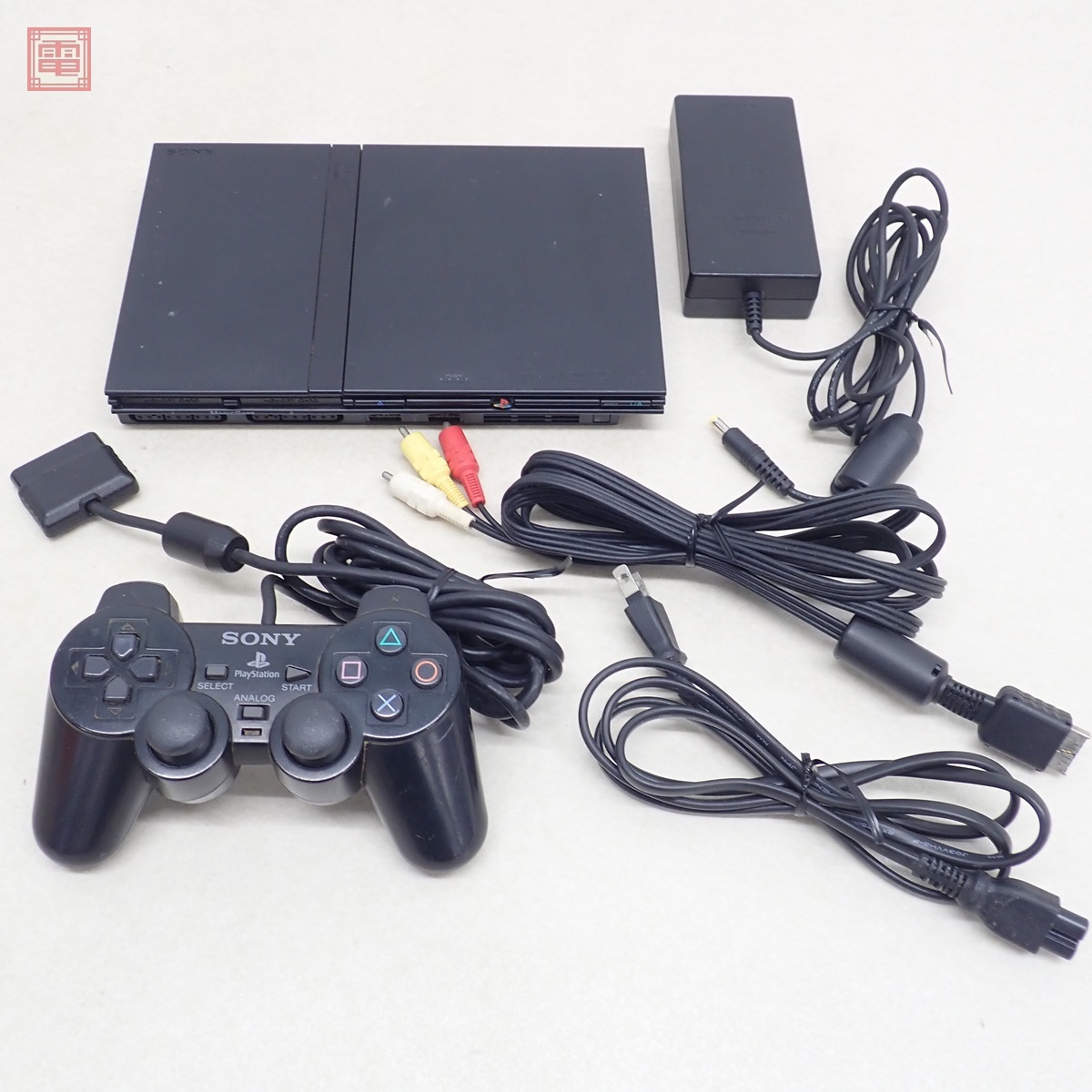 動作品 PS2 プレステ2 薄型 本体 SCPH-70000 チャコール・ブラック 