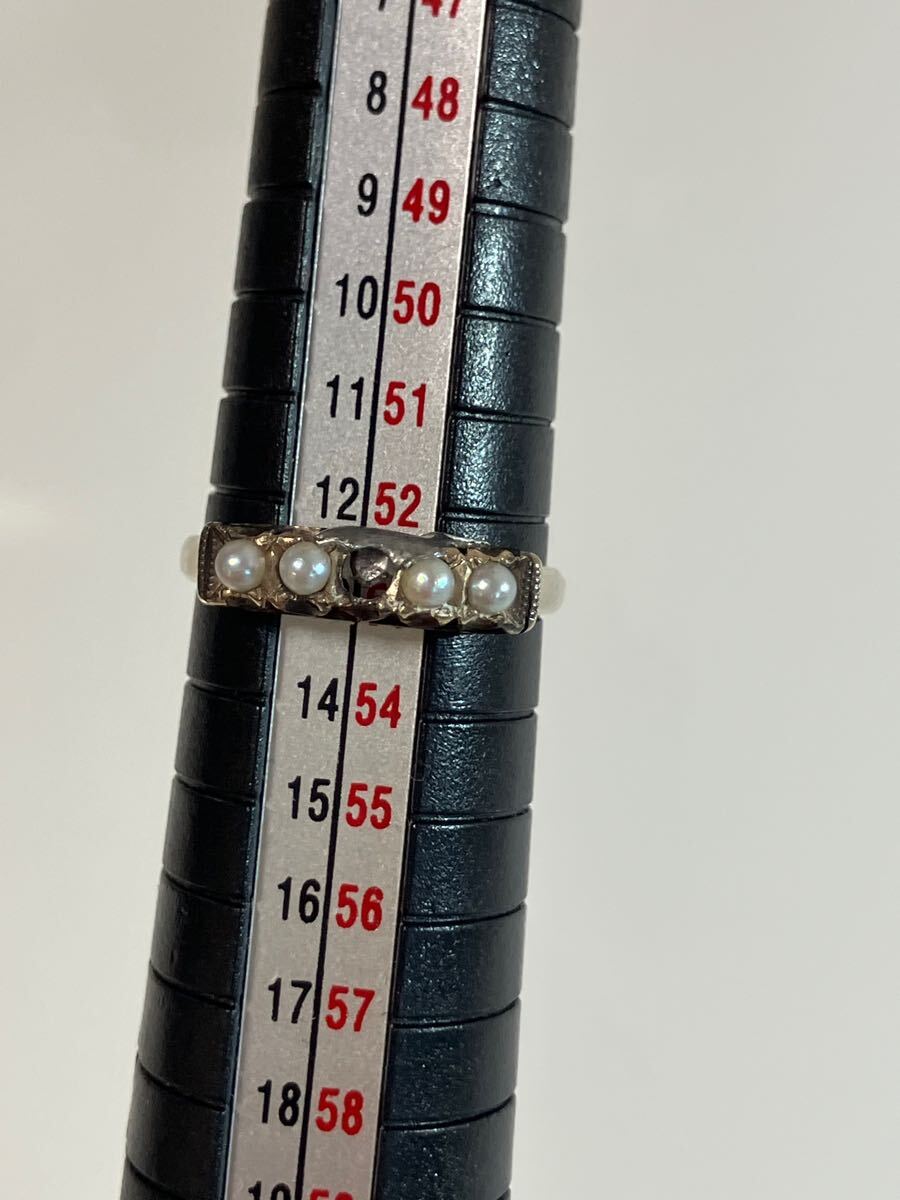 1-29 K14 WG 14金 ホワイトゴールド 指輪 リング パール アクセサリー