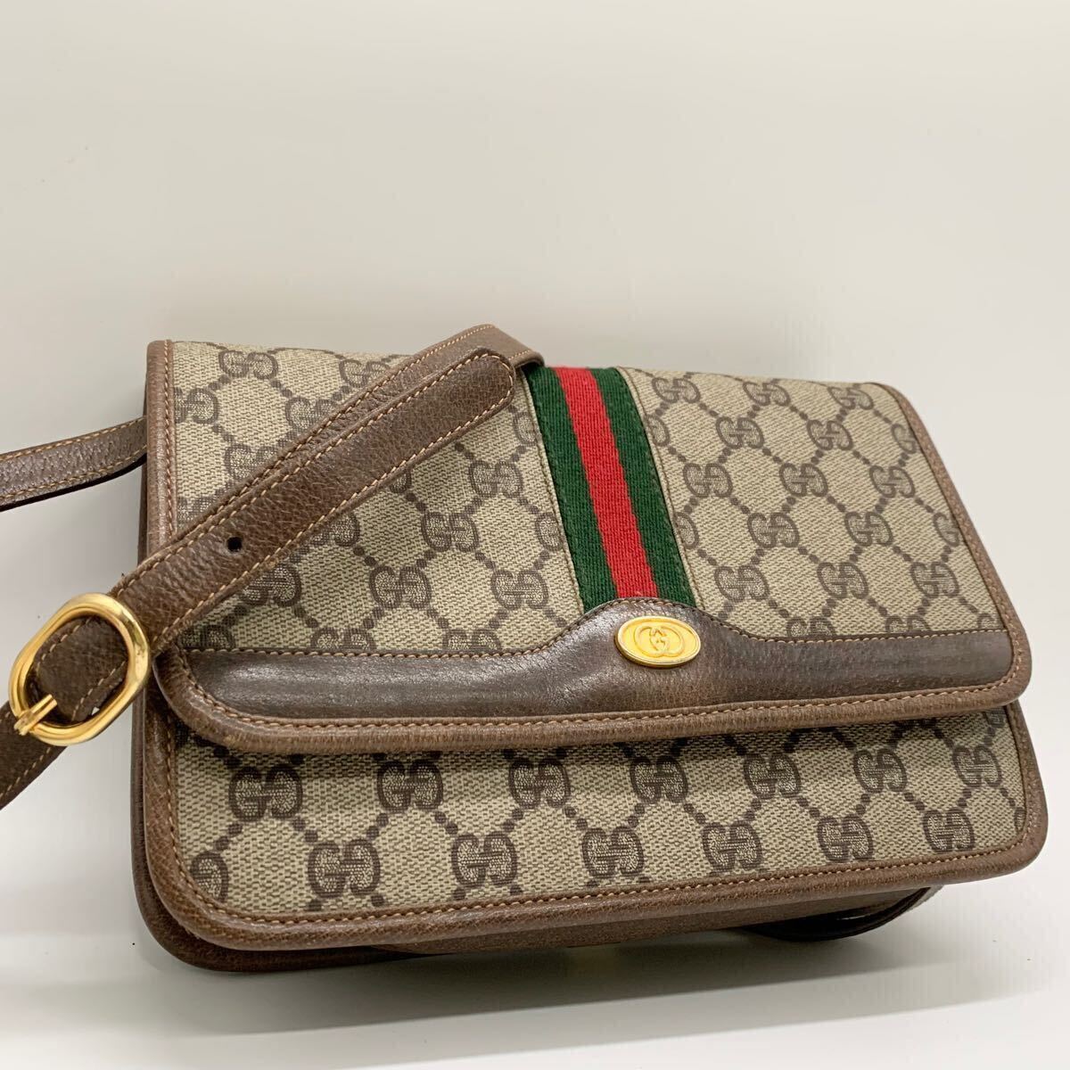 ◇美品◇GUCCI オールド グッチ◇GGスプリーム◇PVC カーフ レザー 本 