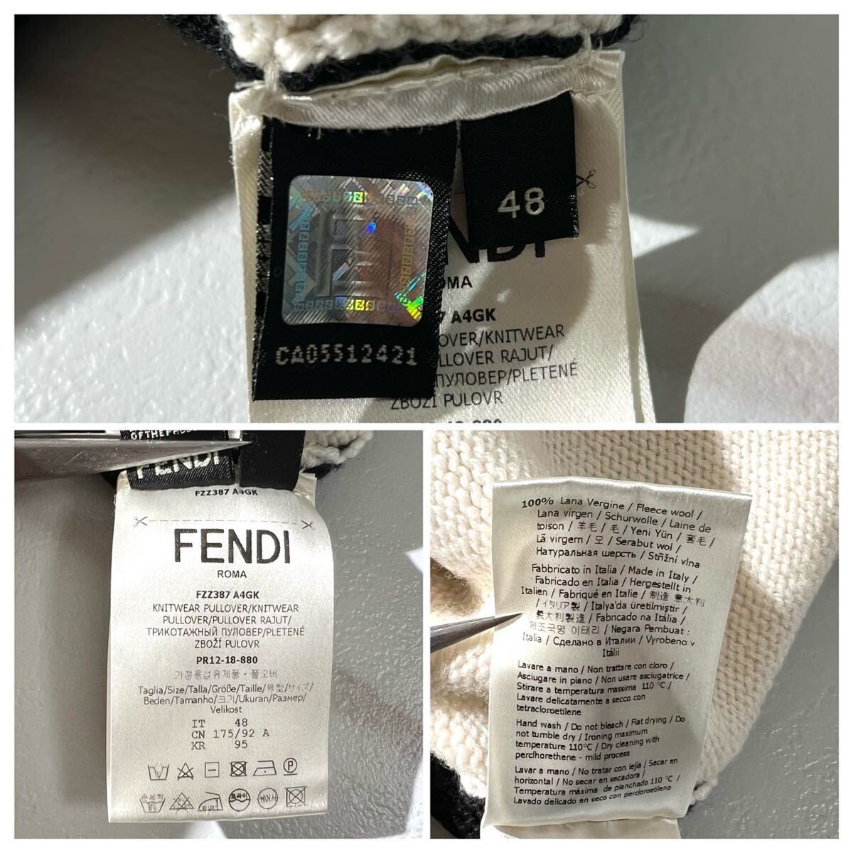 未使用級/Lサイズ FENDI フェンディ ニット セーター プルオーバー