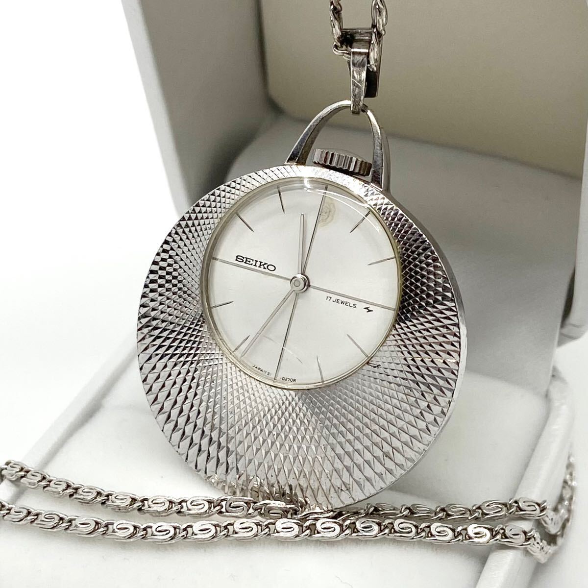 懐中時計 ペンダントウォッチ SEIKO 17JEWELS 手巻き 機械式 17石