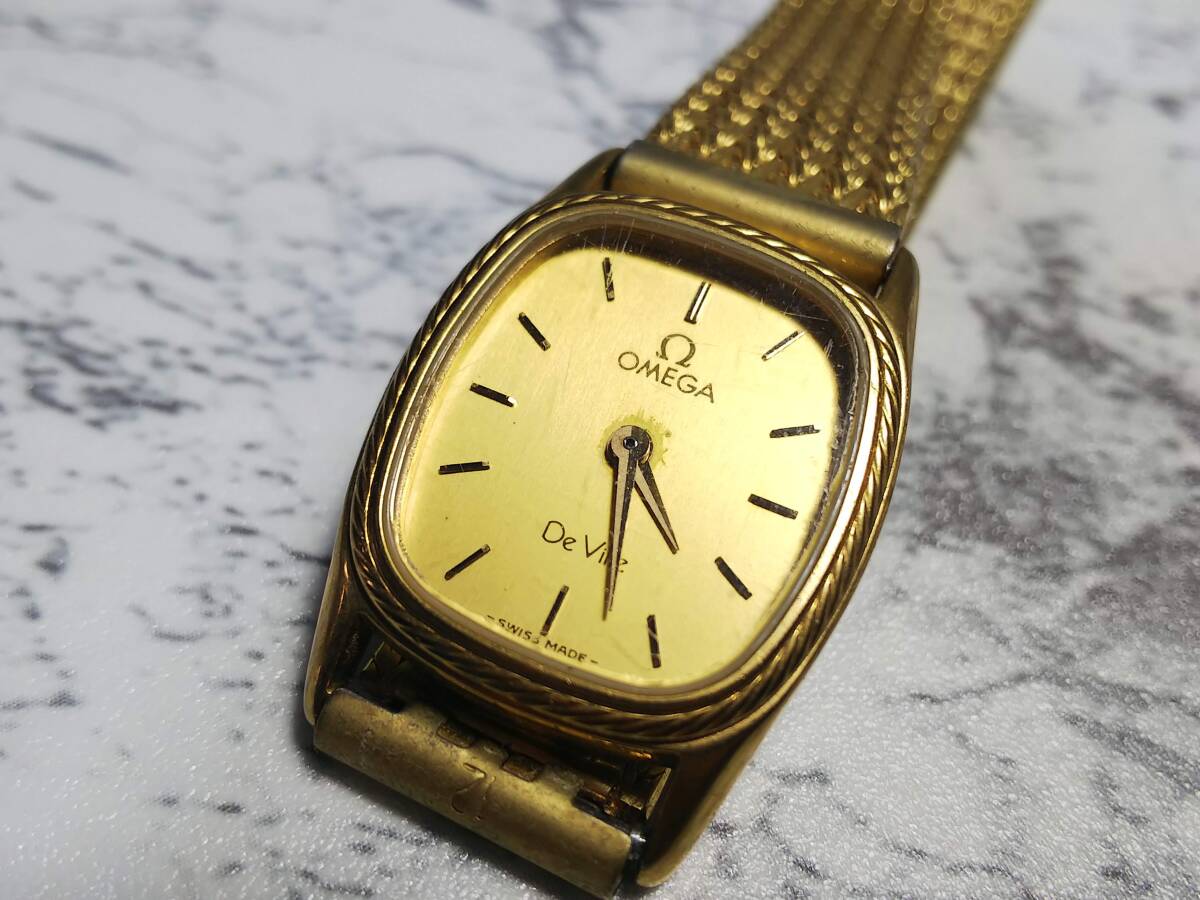 OMEGA - Constellation Omega ゴールド文字盤 Gold レザー⁄黒 Ref 