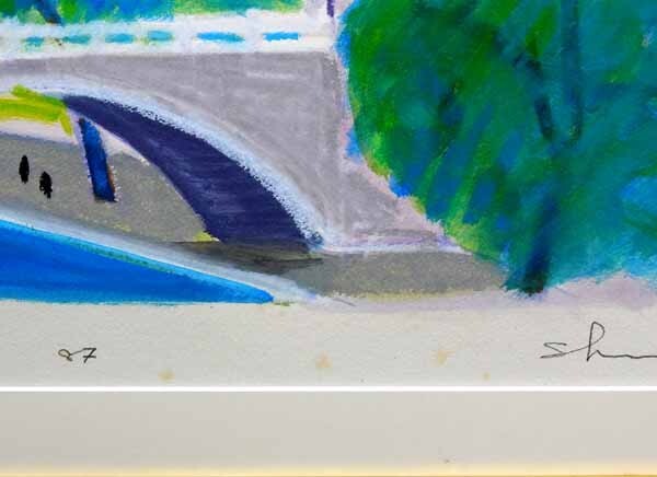 真作＊人気画家 森崎修太「パリ(Paris)」風景油彩 直筆サイン/SHUTA
