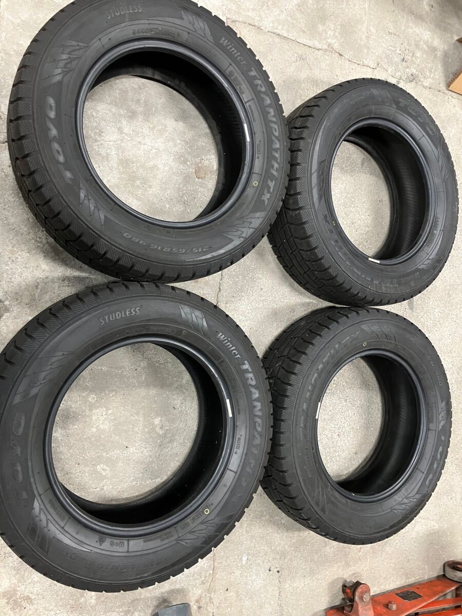 TOYO TRANPATH TX 2023年製 送料込 txの通販 送料無料！バリ山イボ付き！ 215/65R16 4本！ ウインタートランパスTX アルファード ヴェルファイア エクストレイル エルグランド等に！