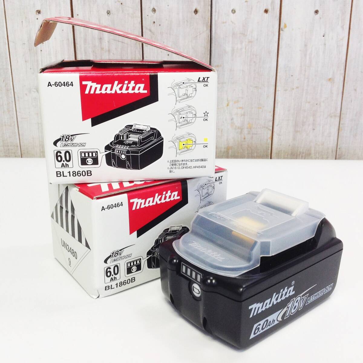 WH-4462】未使用 makita マキタ 18V 純正バッテリー BL1860B 6.0Ah 2個 