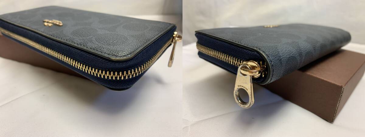 ▽ COACH コーチ M2154 C4452 シグネチャー ラウンド ファスナー 