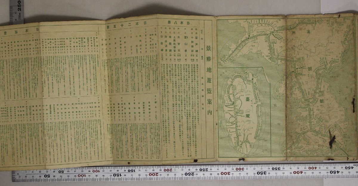印刷物『全国鉄道地図 日本八景選定記念 附景勝地遊覧案内』東京日日新聞元旦附録 昭和3年 補足:朝鮮・台湾含日本二十五勝日本百景名所名物_9
