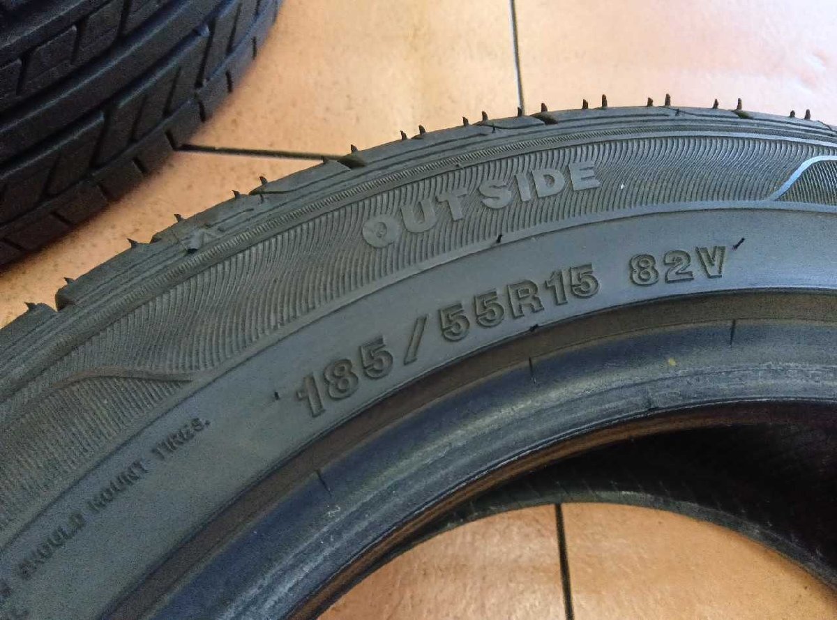 中古タイヤ（185/55R15）7mm2本 グッドイヤー 2023年製 185/55/15 太田