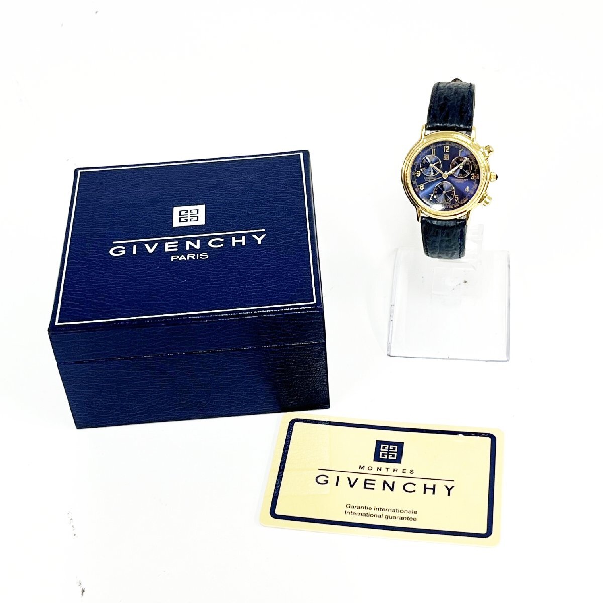 ファッション小物 GIVENCHY ジバンシイ ラウンド 248652 QZ ブルー文字 