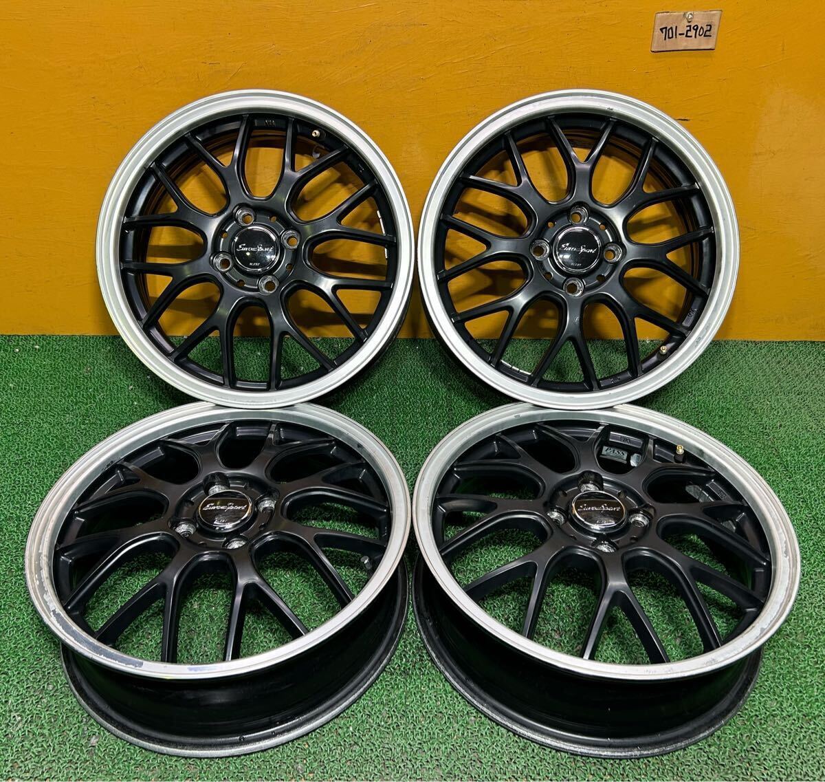 ブラック 165⁄45R16タイヤホイールセットBLESTユーロスポーツ 16インチ