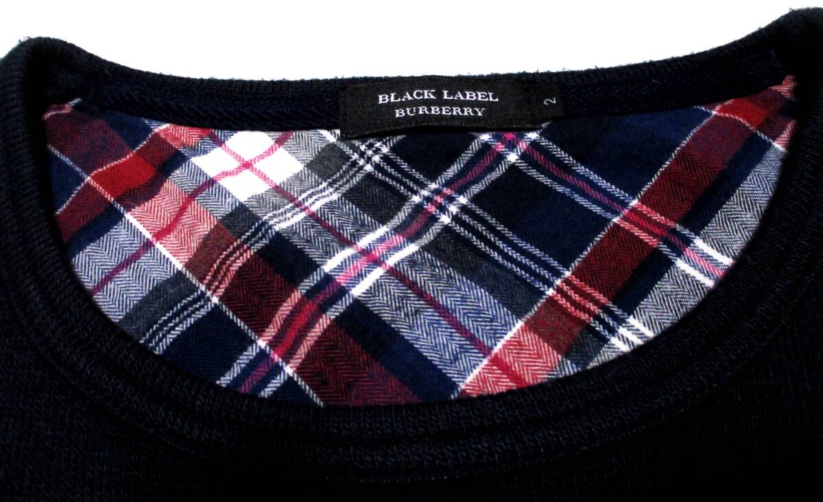 美品 バーバリーブラックレーベル BURBERRY BLACK LABEL ホース刺繍 