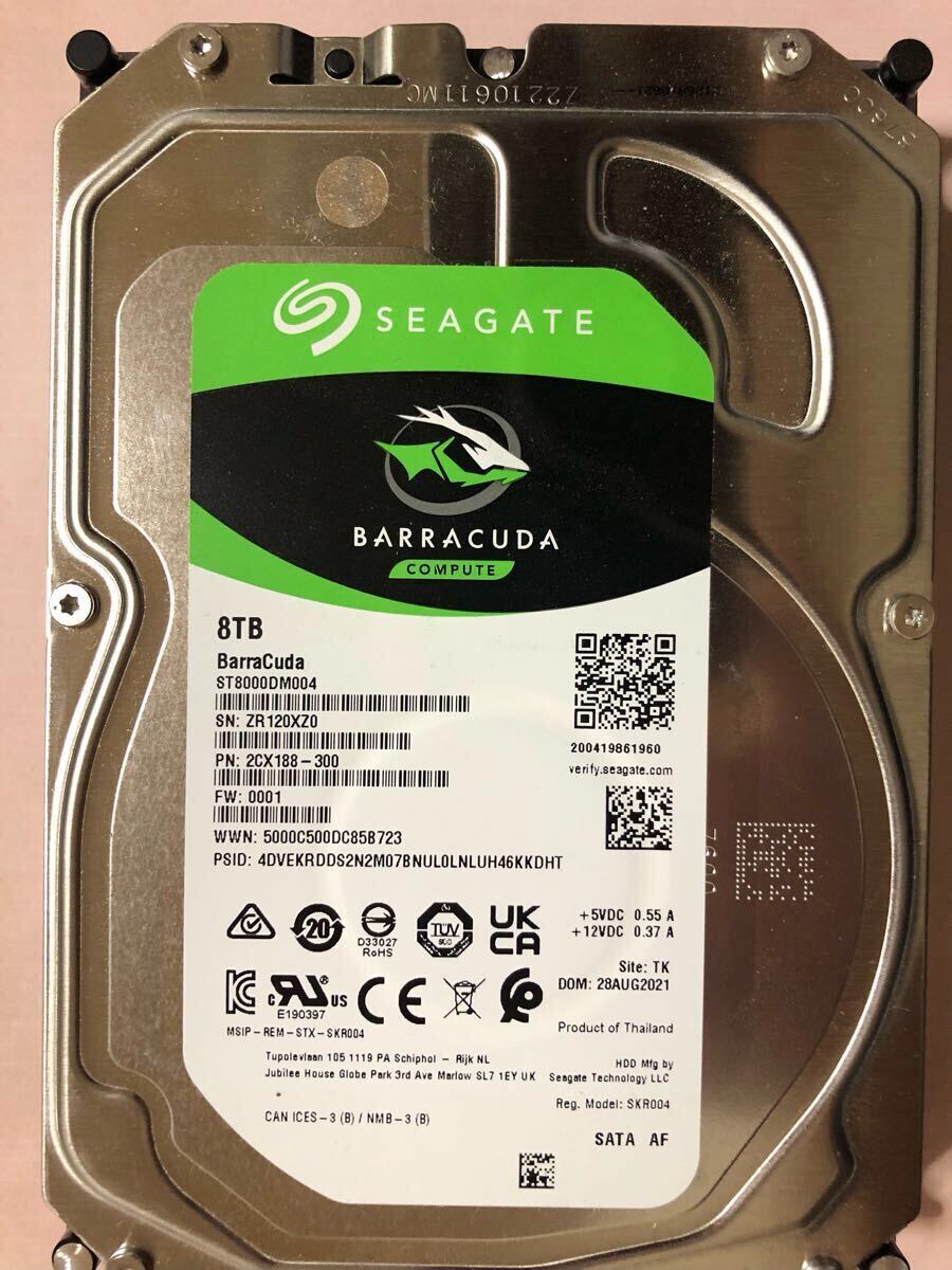 中古Seagate HDD 8TB 内蔵3.5インチ ジャンク 内蔵型