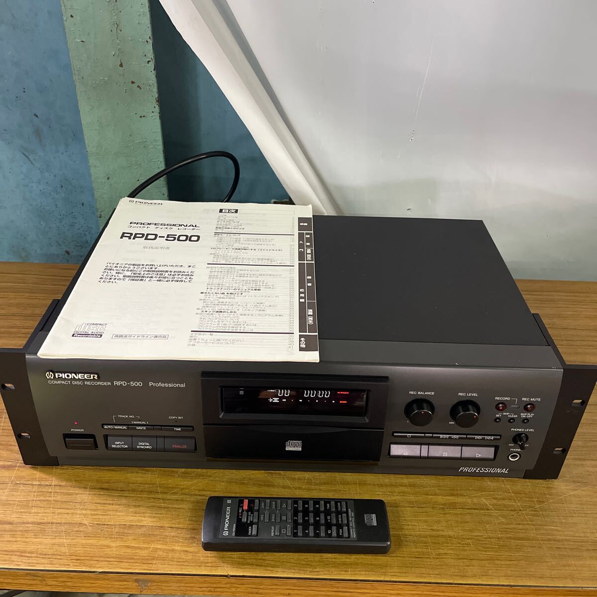 Pioneer パイオニア RPD-500 業務用CDレコーダー 音響機器 取説