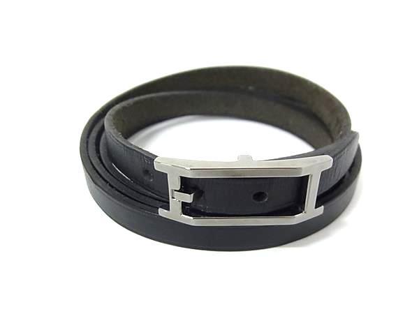 1円 □美品□ HERMES エルメス アピ3 レザー シルバー金具 4連 ロング
