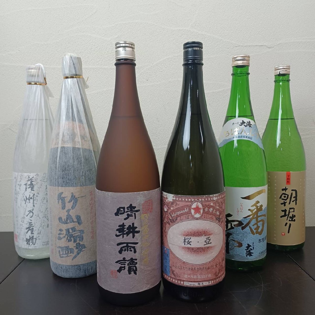 未開栓 芋焼酎 1800ml 6本セット 晴耕雨読/竹山源酔/一番雫/浅堀り