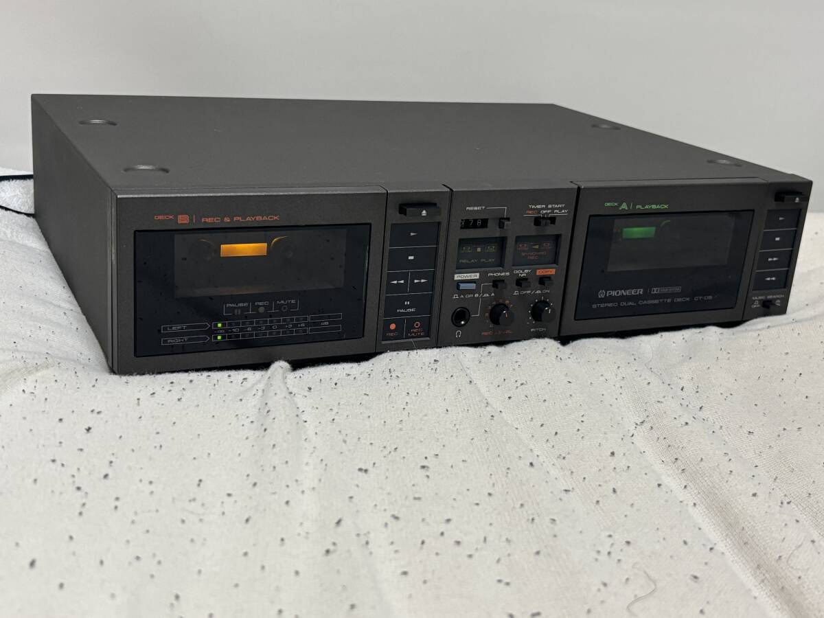 ■PIONEER パイオニア CT-05 ステレオデュアルカセットデッキ 中古動作品