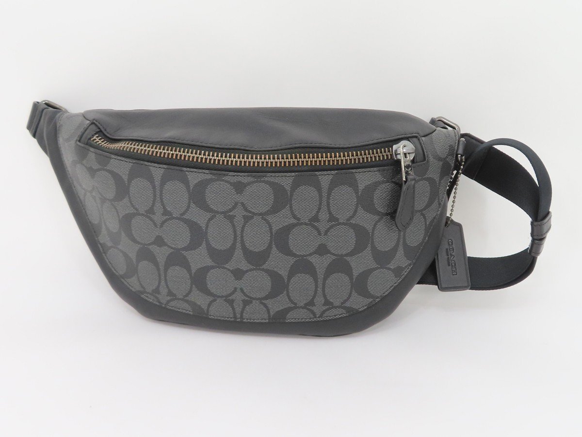 ◇【COACH コーチ】シグネチャー ボディバッグ 78777 ブラック コーチ