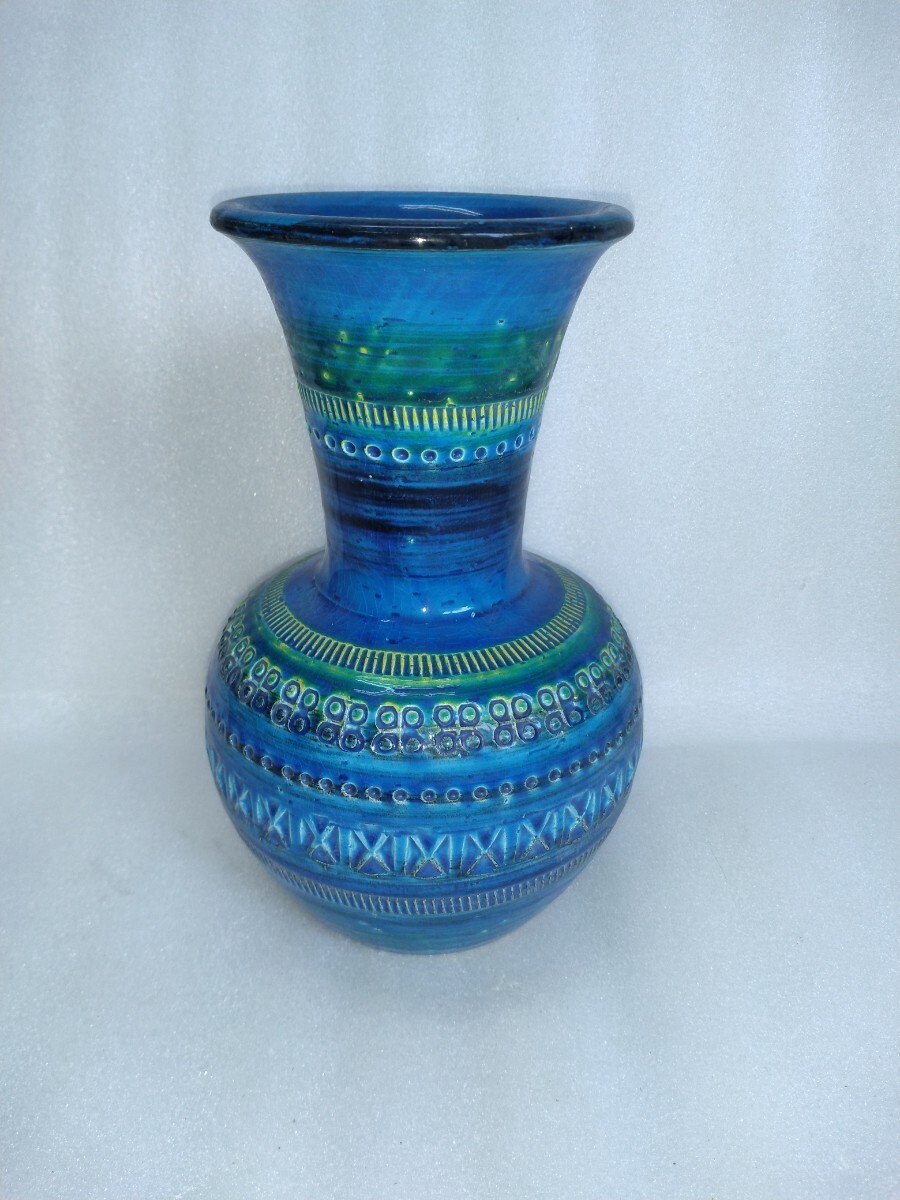 Montelupo Flavia Blue Italian Pottery Vase Ceramic Art | MCM