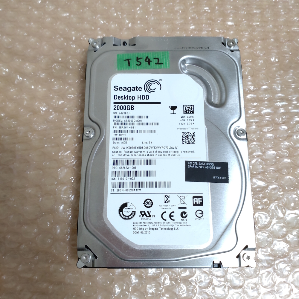 中古】SEAGATE（シーゲート）BarraCuda 3.5インチ内蔵HDD