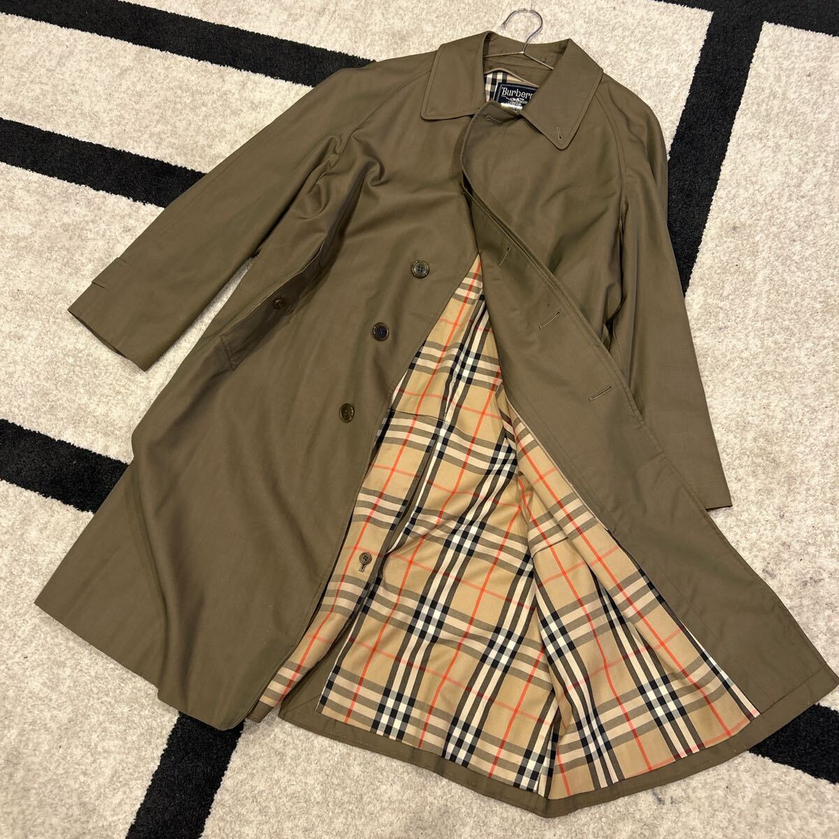 バーバリー ステンカラーコート BURBERRY ノバチェック LONDON 