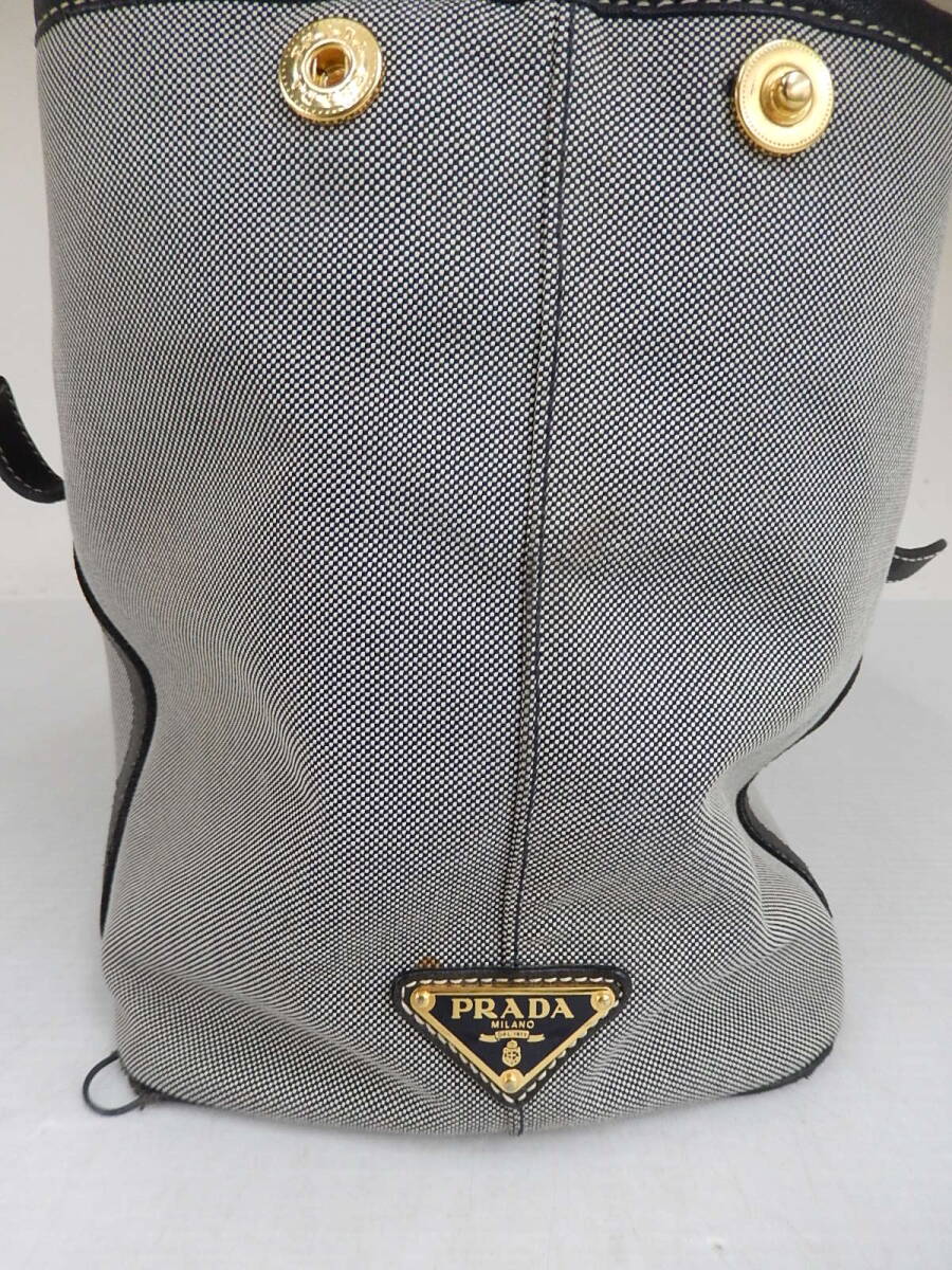 PRADA プラダ ロゴ ジャガード 2WAYバッグ トート 三角プレート 【公式 