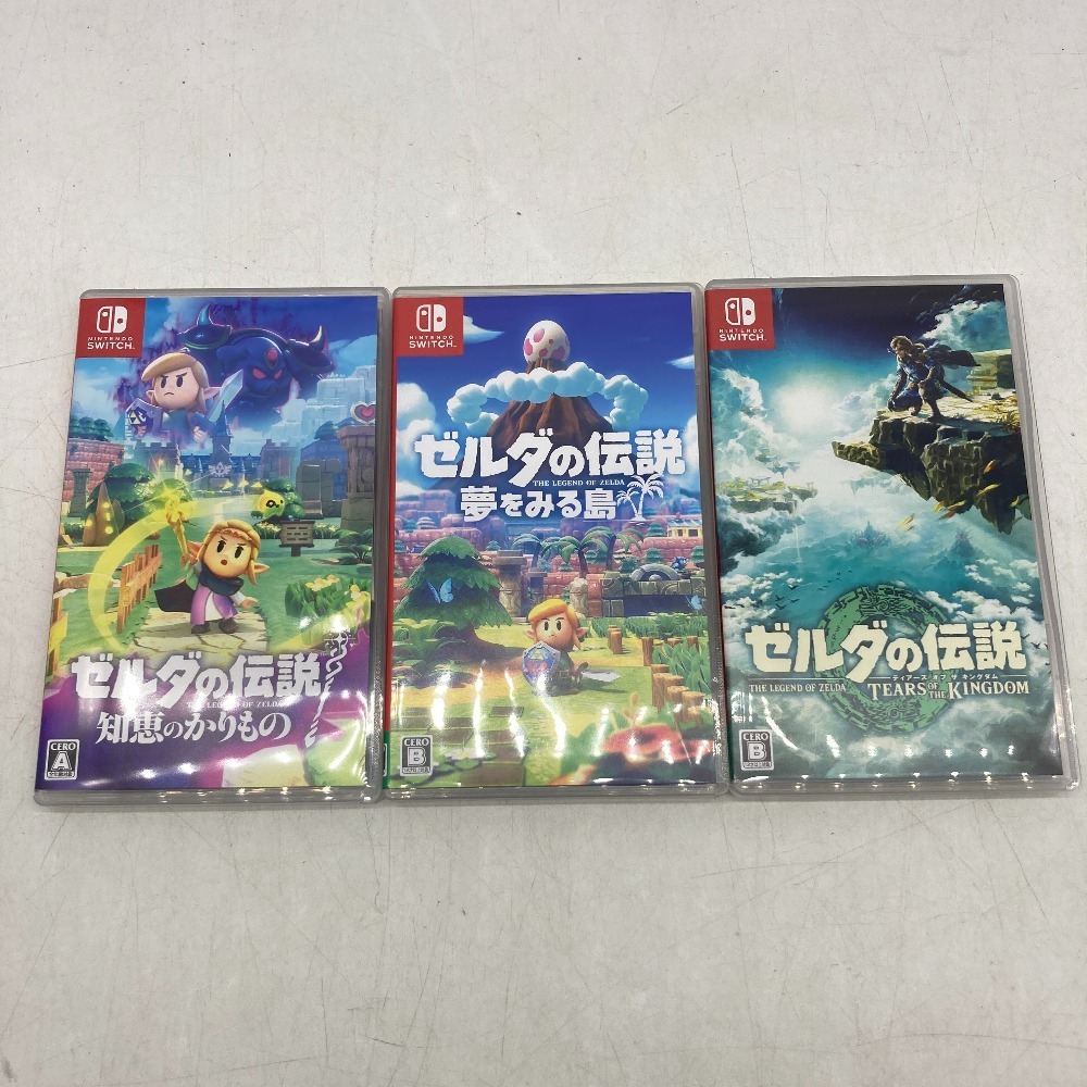 ゼルダの伝説 3本セット 知恵のかりもの 厄災の黙示録 夢をみる島 04wy6958○【1円～】Nintendo Switchソフト 3本 ゼルダの伝説
