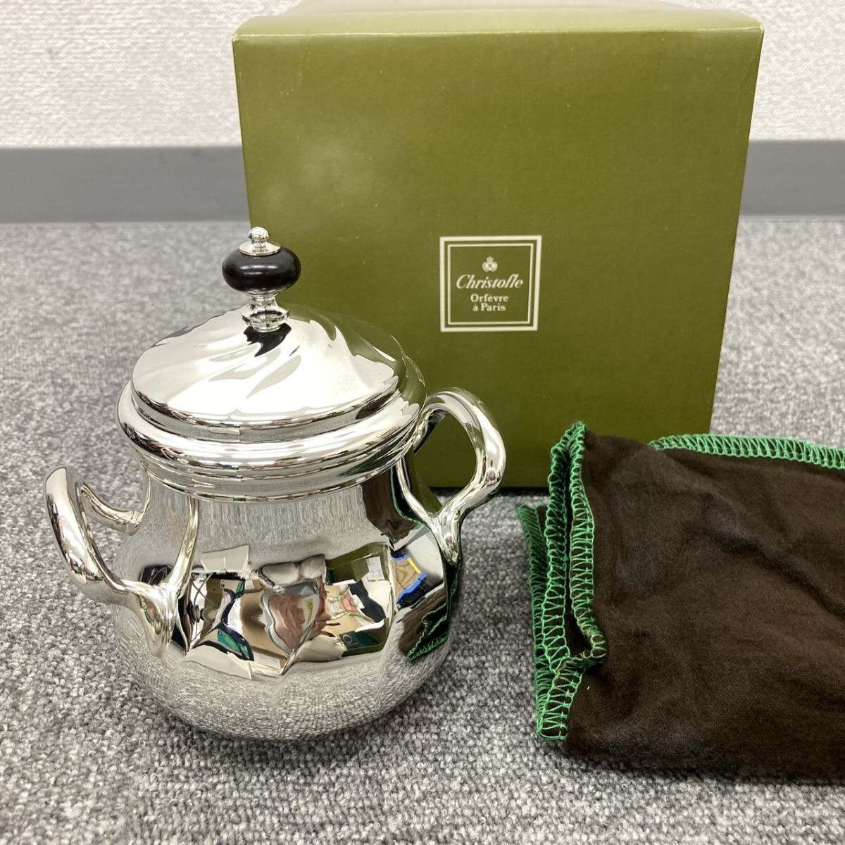 人気定番，限定セール L310-H11-2976 CHRISTOFLE MALMASON クリストフル マルメゾン シュガーポット 銀メッキ シルバーテーブルウエア 約12&times;12cm(シュガーポット)｜売買されたオークション情報、yahooの商品情報をアーカ 茶器