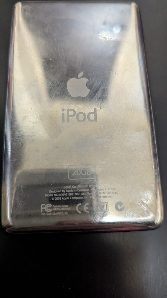 iPod 第3世代 A1040 HDD 20GB 音楽再生確認済み 初期化iTunes同期動作
