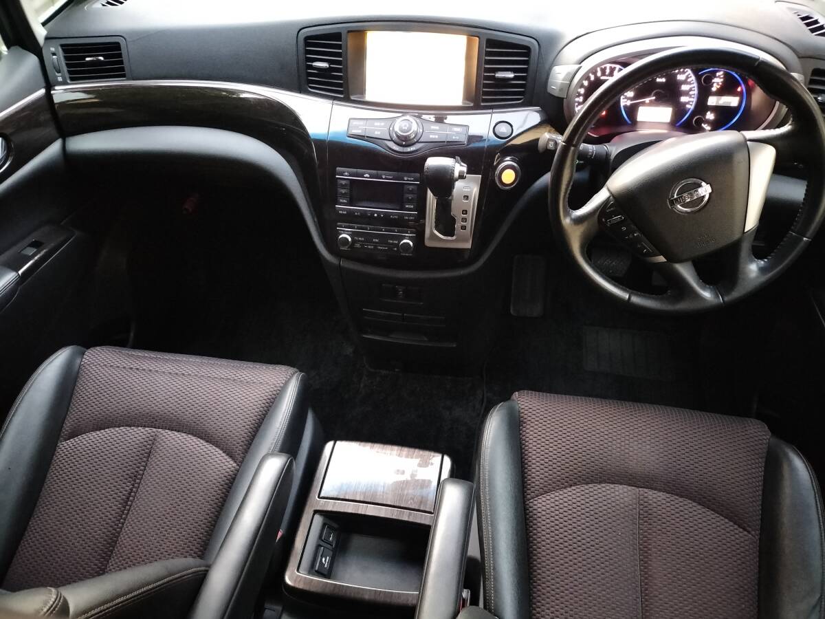 格安!エルグランド HWS 予備検付 左パワスラ ナビ 地デジ バックカメラ ドラレコ フリップダウンモニター ETC クルコンスマキー_5