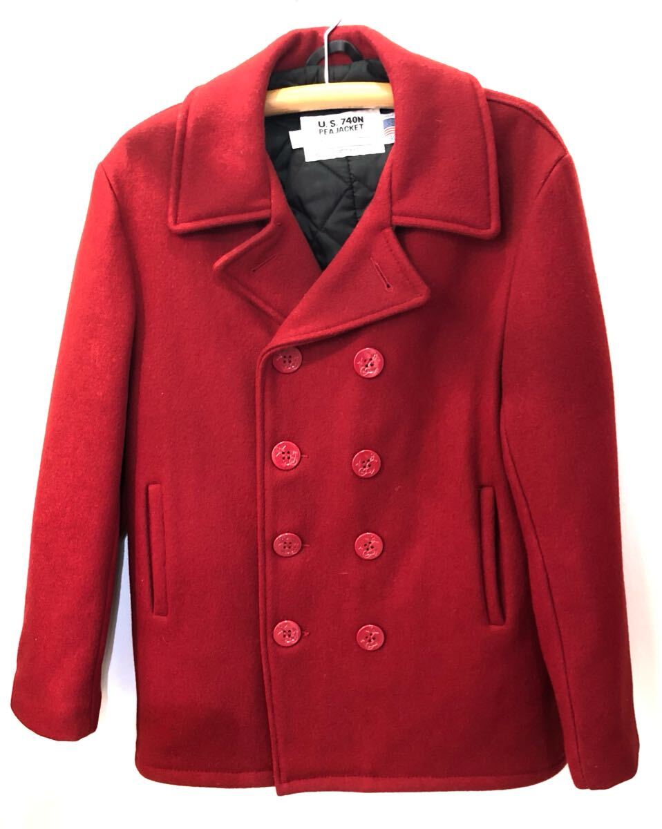 Schott - N.Y.C – Peacoat Leather 740C Trim red ピーコート ショット