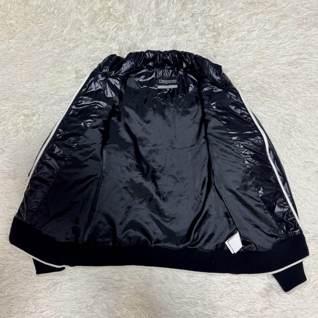 【極美品】Kappa カッパ 2way ジップアップジャケット ジップアップブルゾン ベスト ジャケット ゴルフウェア ダブルジップ M 黒 毛 メンズ_6