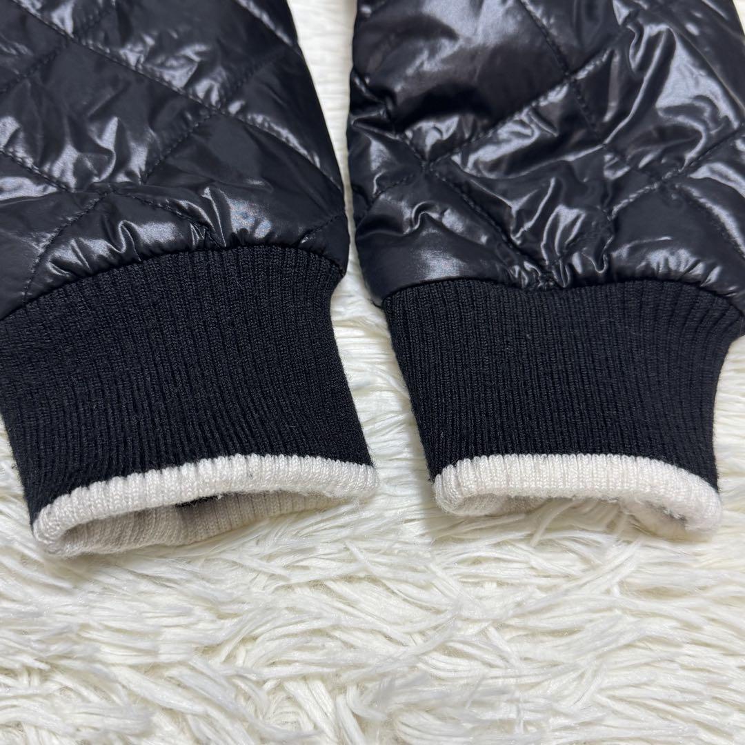 【極美品】Kappa カッパ 2way ジップアップジャケット ジップアップブルゾン ベスト ジャケット ゴルフウェア ダブルジップ M 黒 毛 メンズ_9