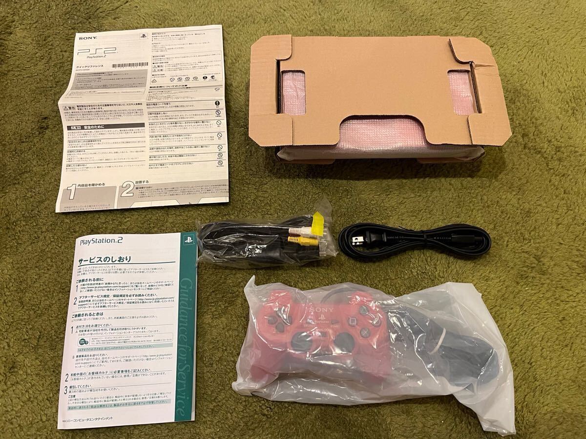 新品未使用　希少品　SONY ソニー PlayStation 2 PS2 シナバー・レッド　薄型 SCPH-90000CR 本体 プレイステーション2 本体セット_4