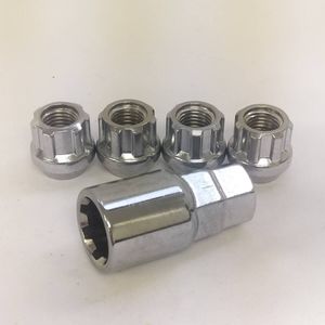 ロックナット M12ｘ1.5 19/21HEX 23ｍｍ メッキ 貫通タイプ 4個1セット 新品 トヨタ ホン