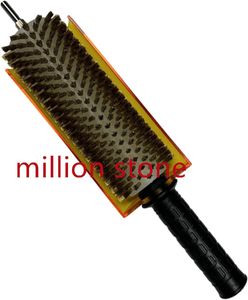 スキーワックスブラシ シャフトハンドルとカバーキット付き スキーワックスブラシ 軽量