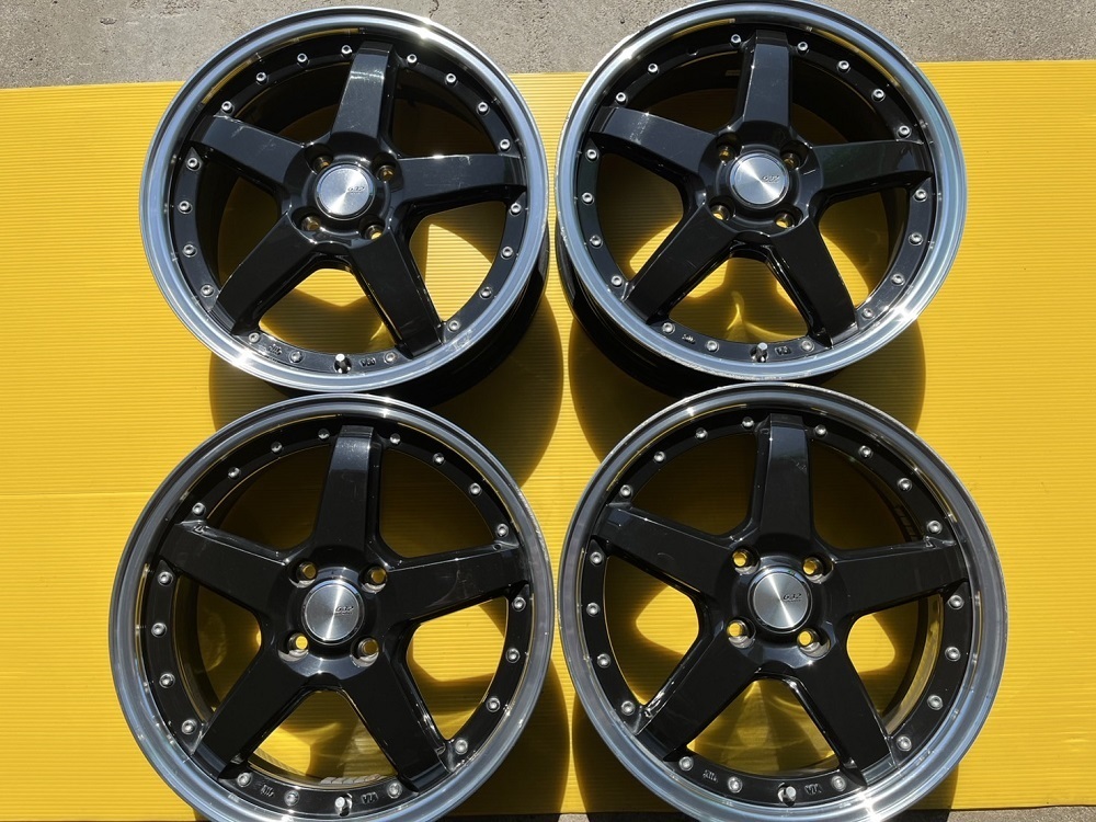 中古】BADX ロクサーニ グラスターファイブ 16×5.5 100-4H+48 ハブ径