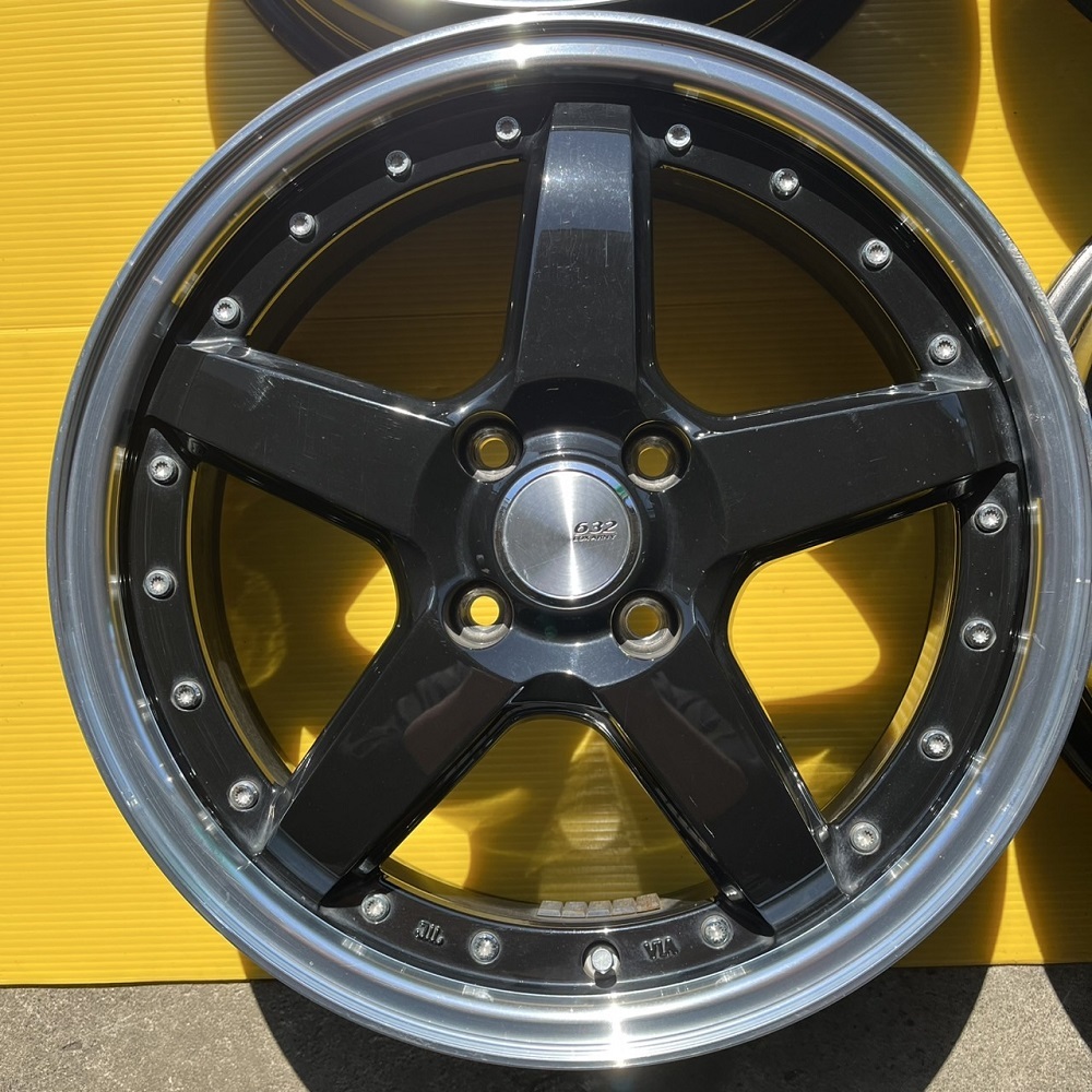 中古】BADX ロクサーニ グラスターファイブ 16×5.5 100-4H+48 ハブ径