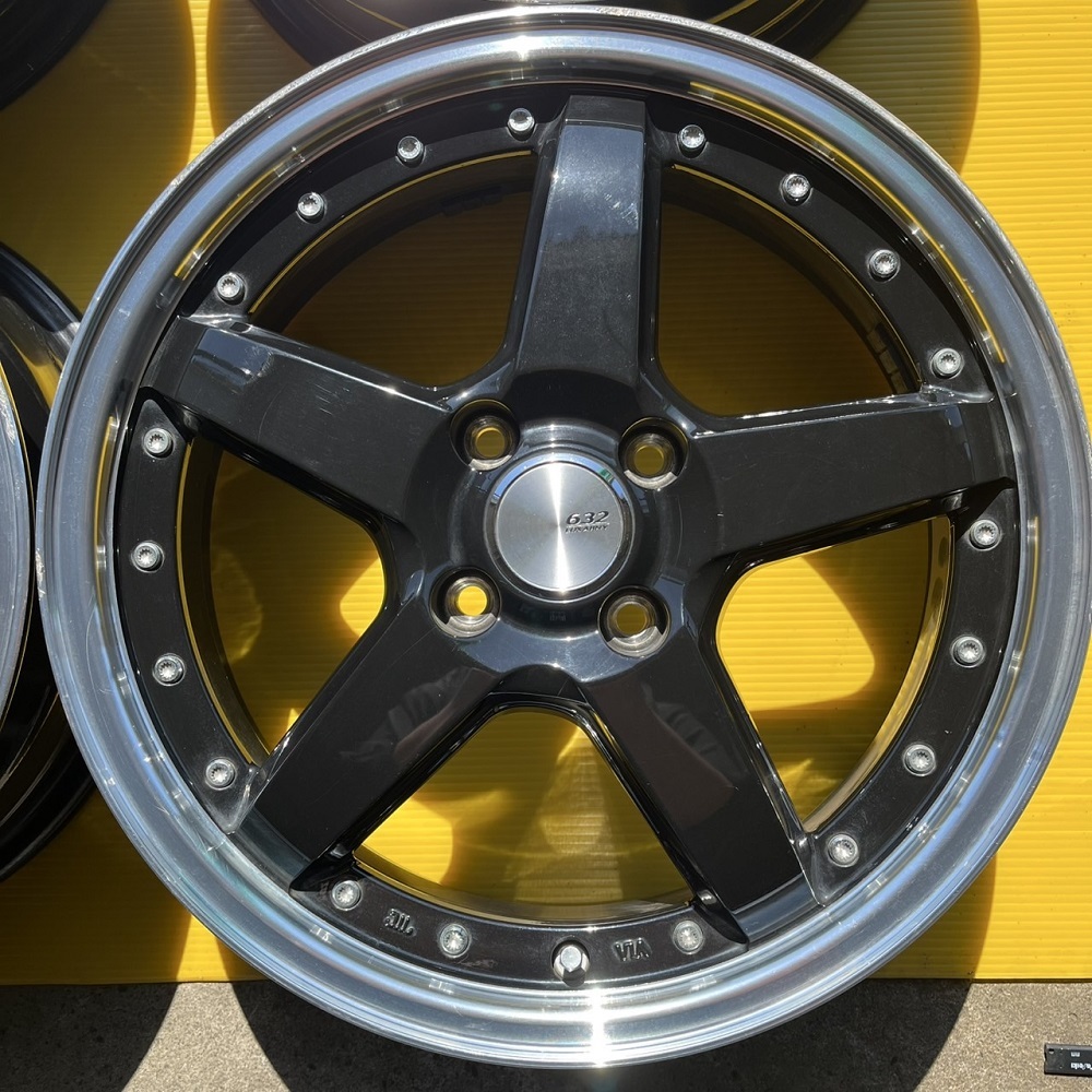 中古】BADX ロクサーニ グラスターファイブ 16×5.5 100-4H+48 ハブ径