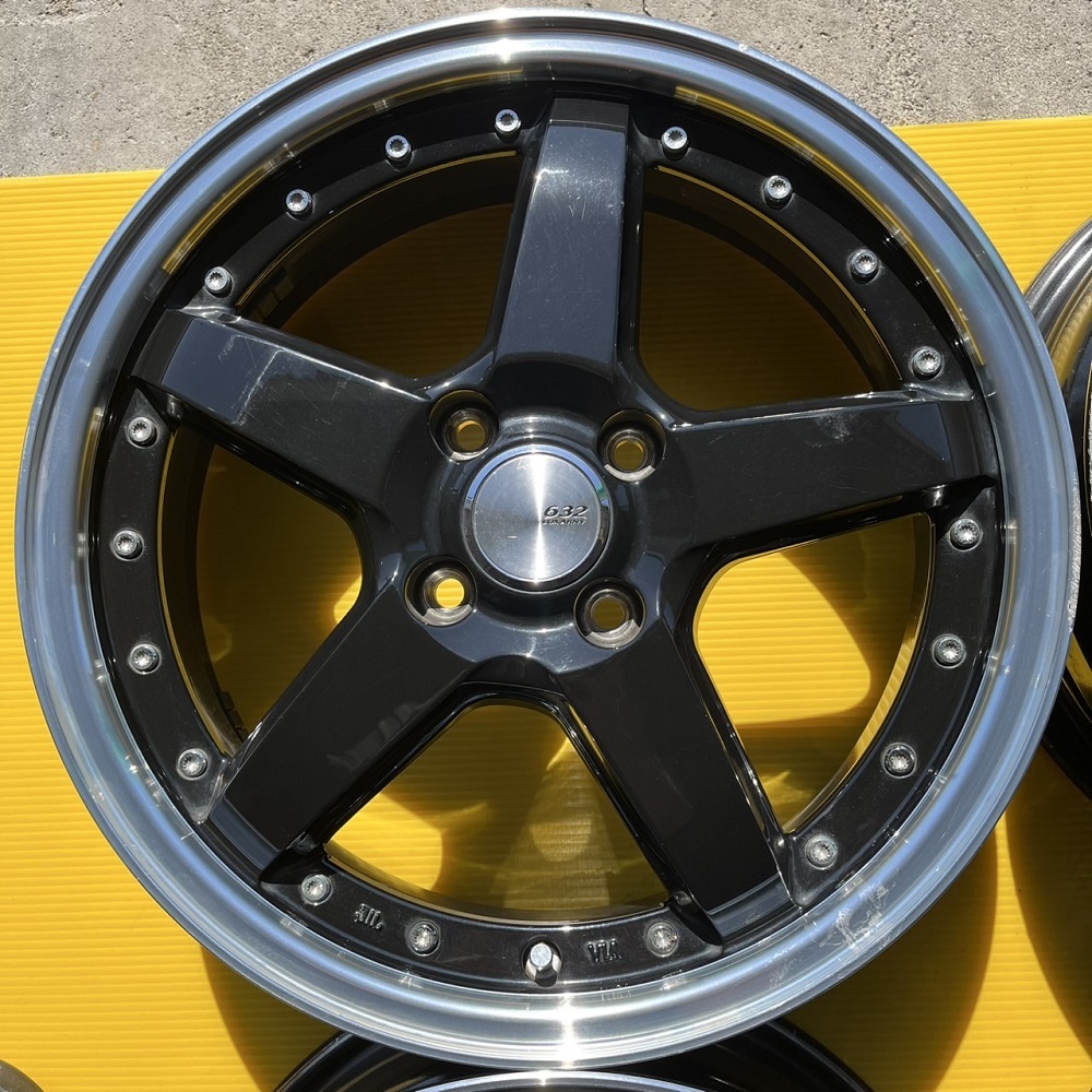 中古】BADX ロクサーニ グラスターファイブ 16×5.5 100-4H+48 ハブ径