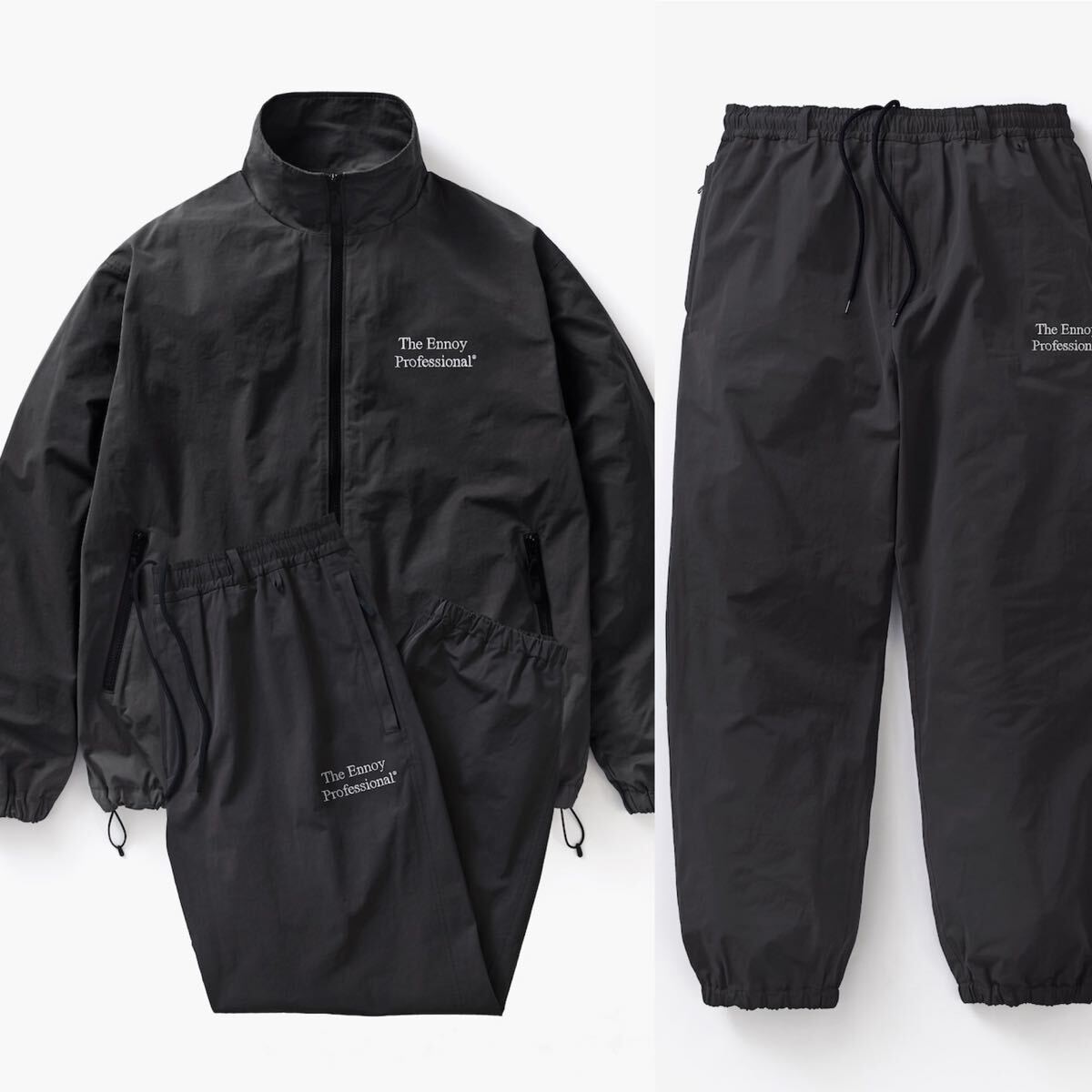 今季新品】ENNOY PROFESSIONAL CPN JACKET SET UP (BLACK × WHITE