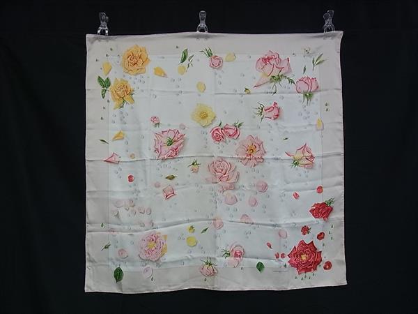 1円 HERMES エルメス LA ROSEE【薔薇の雫】カレ90 シルク100% 大判