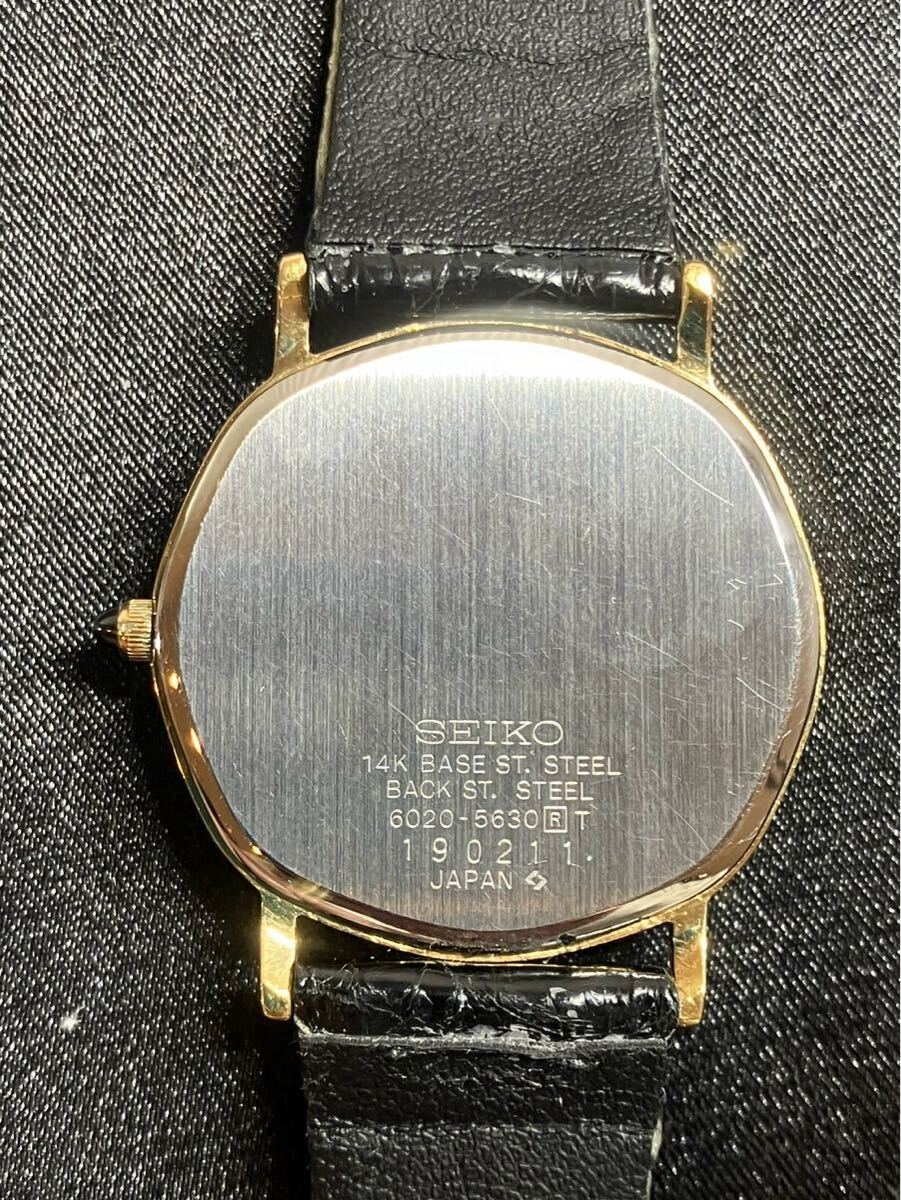 E/2014 セイコー ドルチェ 14Kベゼル ゴールド SEIKO Dolce 稼動品 腕時計_8