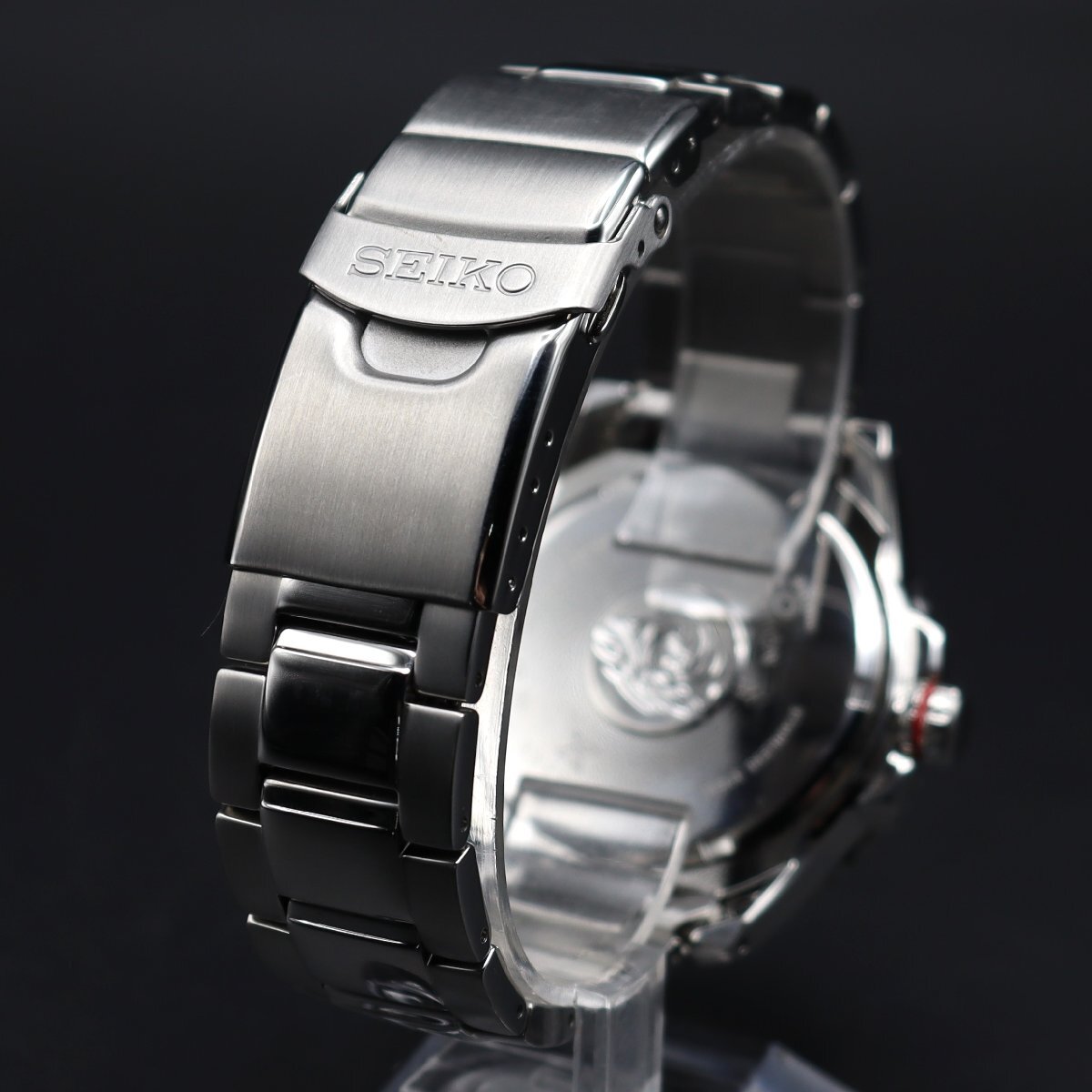 良品 限定品 SEIKO セイコー プロスペックス PADIコラボ ダイバー 200M防水 V157-0BT0 ソーラー ネイビー 波マーク デイト 箱付 メンズ_6