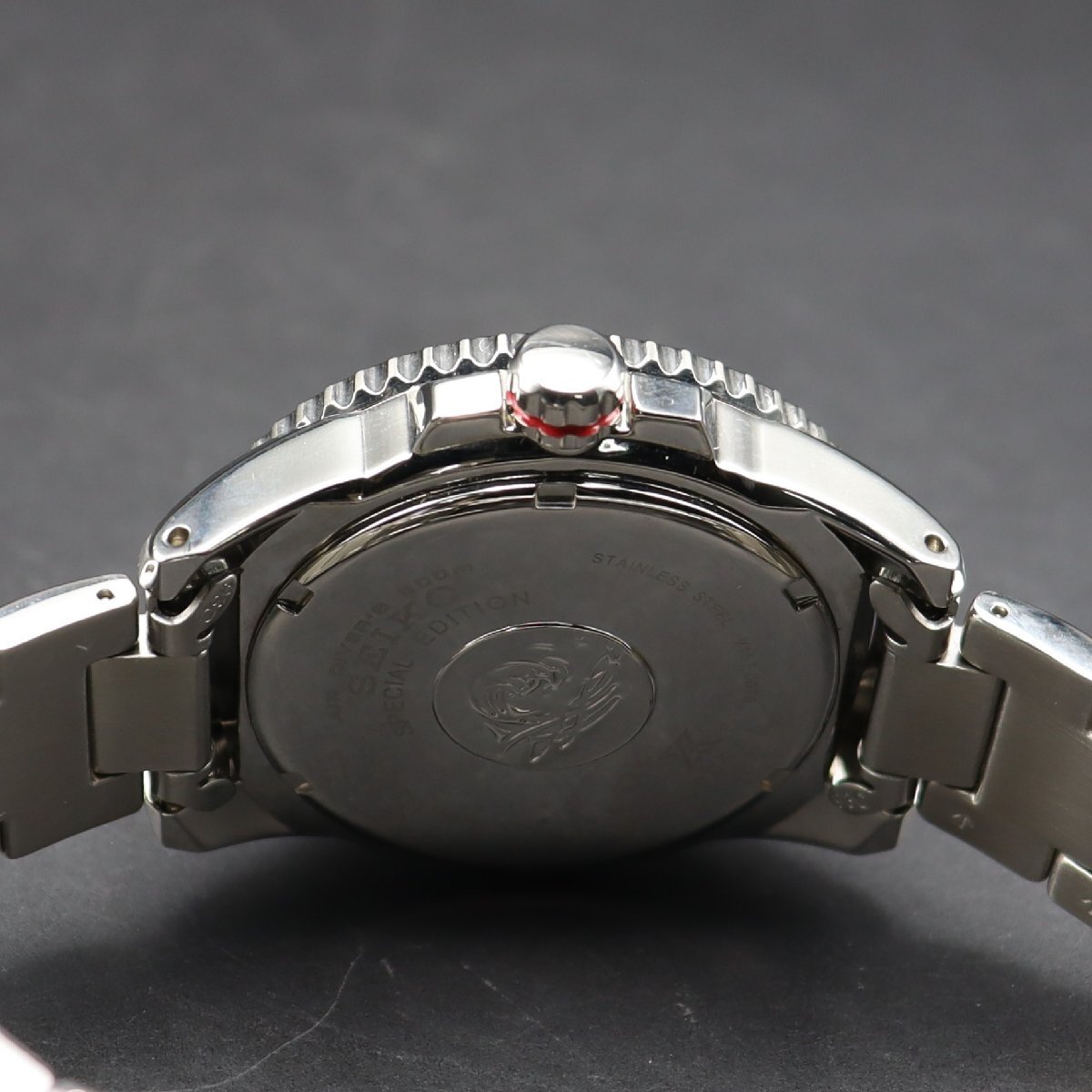 良品 限定品 SEIKO セイコー プロスペックス PADIコラボ ダイバー 200M防水 V157-0BT0 ソーラー ネイビー 波マーク デイト 箱付 メンズ_7