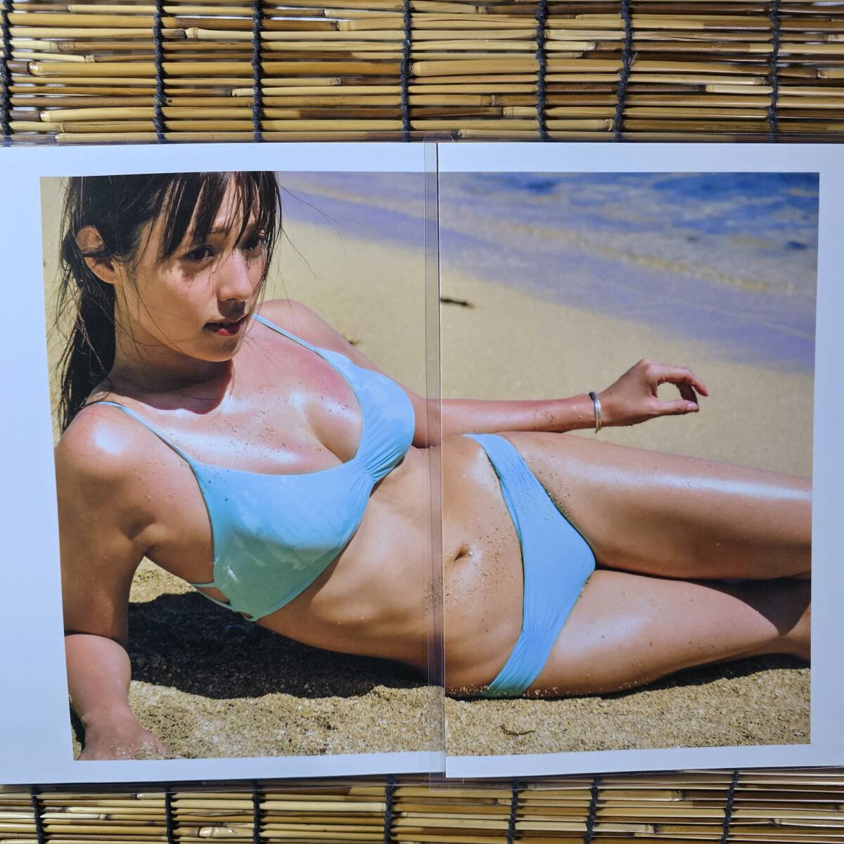 【高品質厚手１５０μラミネート加工】深田恭子 水着 B5変 雑誌切り抜6ページ【グラビアアイドル】l36_1