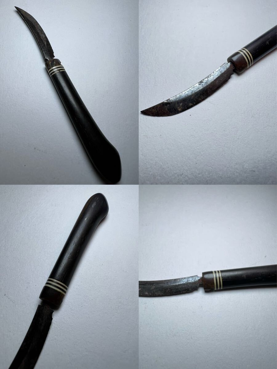 香道具『 香割道具 紫/黒檀 香割道具六つ一式 』箱付 在銘 # 香木＊お香＊沈香＊伽羅＊香道＊聞香＊六国五味＊志野流＊御家流_7